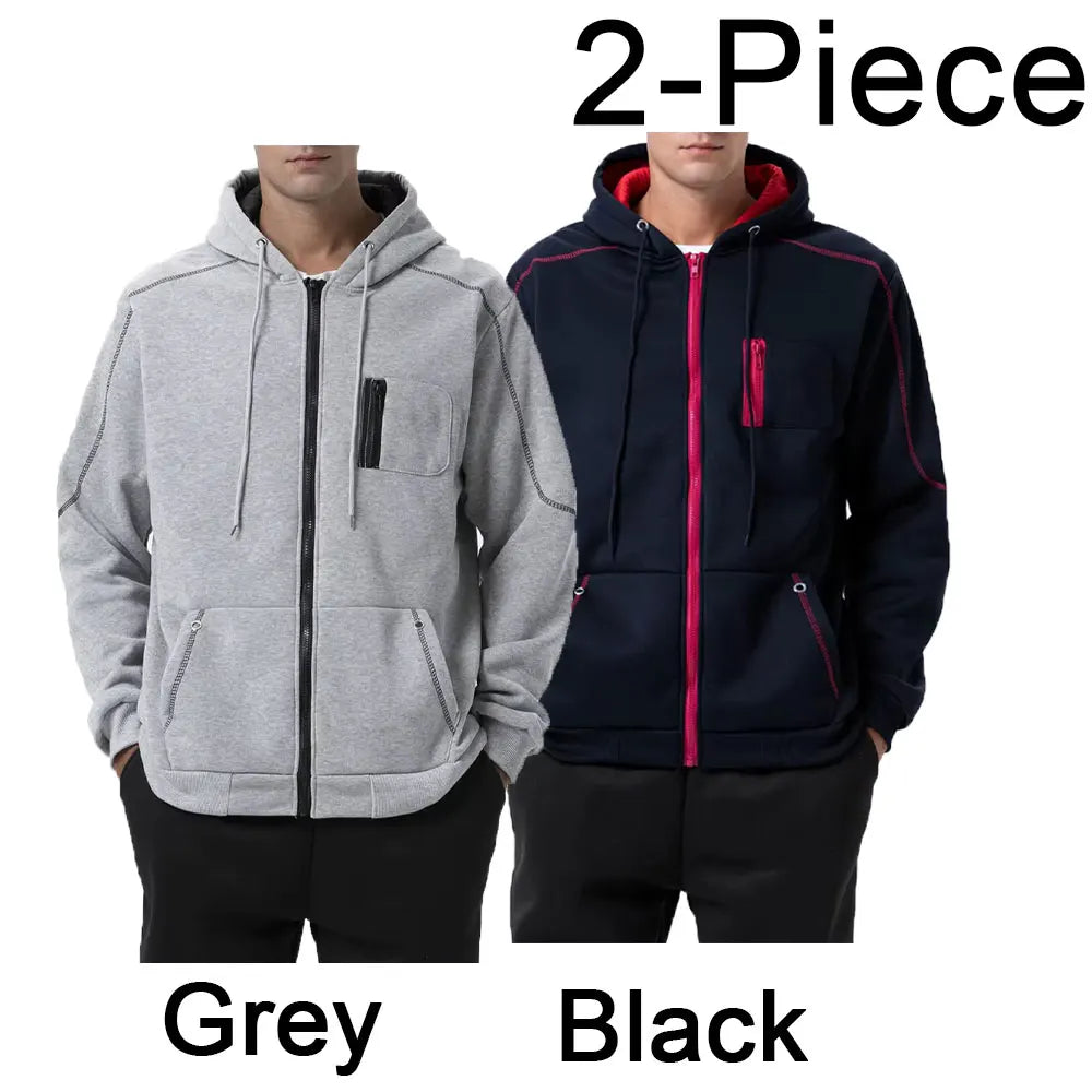 Sudadera con capucha para hombre negra, blanca, verde militar, roja, con bloques de color, polar, fresca, informal, ropa de invierno, prendas de vestir, sudaderas con capucha