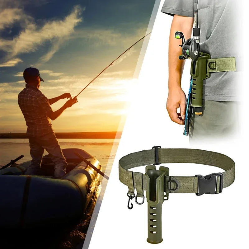 Ceinture de pataugeoire de pêche, support de canne à pêche réglable, ceinture de taille pour filature et coulée, accessoires d'équipement de pêche à la mouche