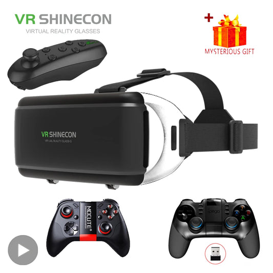 VR Shinecon Virtual Reality 3D Glasses Headset for iPhone Android Smartphone Mobile Phone Smart Gaming Augmented Viar Glasses