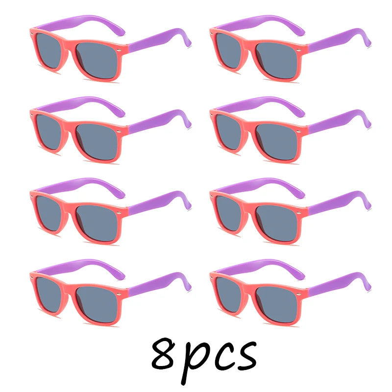 Lunettes de Soleil Enfants Assorties — Pare-Soleil Été Résistant UV Garçon Fille