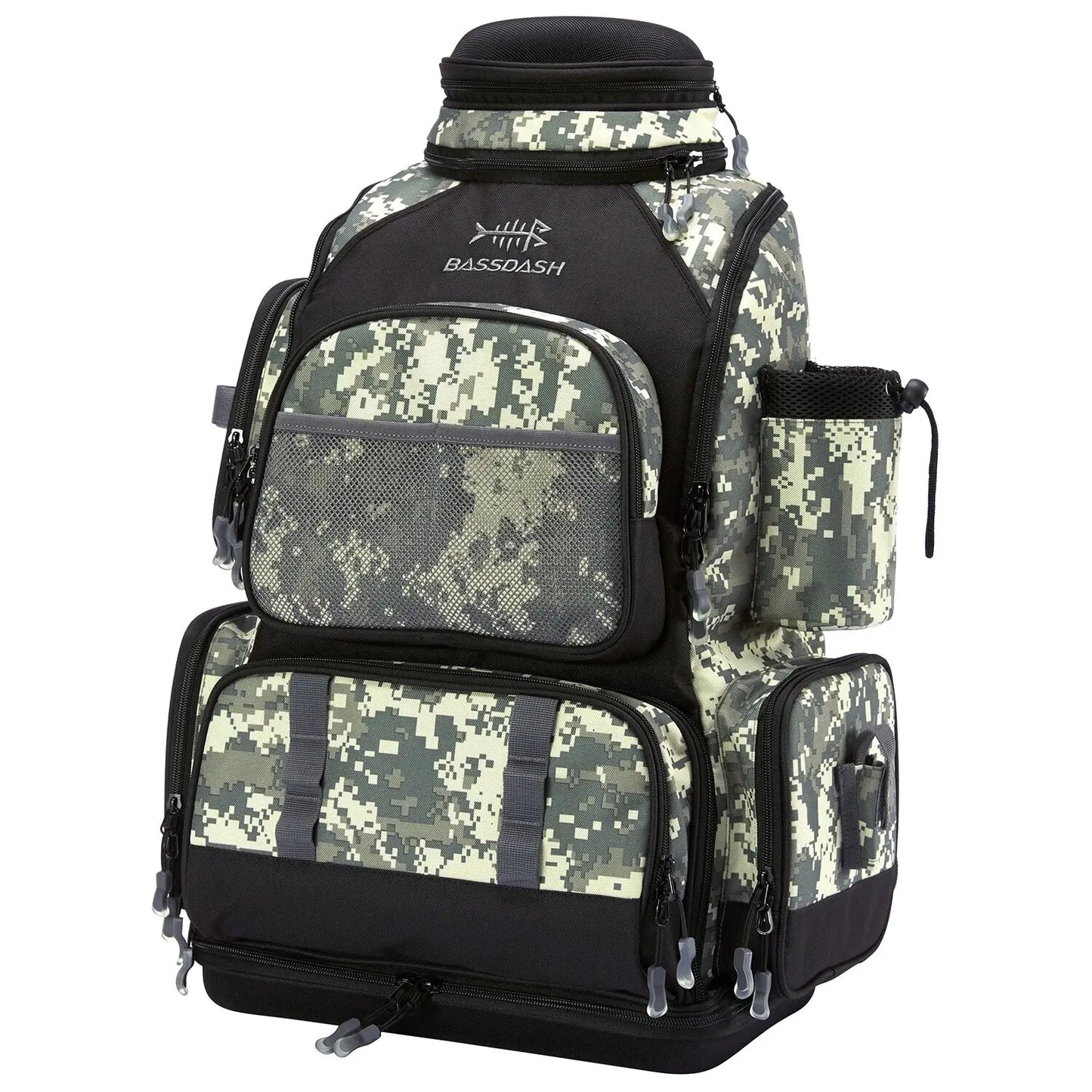 Bassdash Multifonctionnel De Pêche Sac À Dos Léger Tactique Doux S'attaquer Boîte avec Housse De Protection Pluie