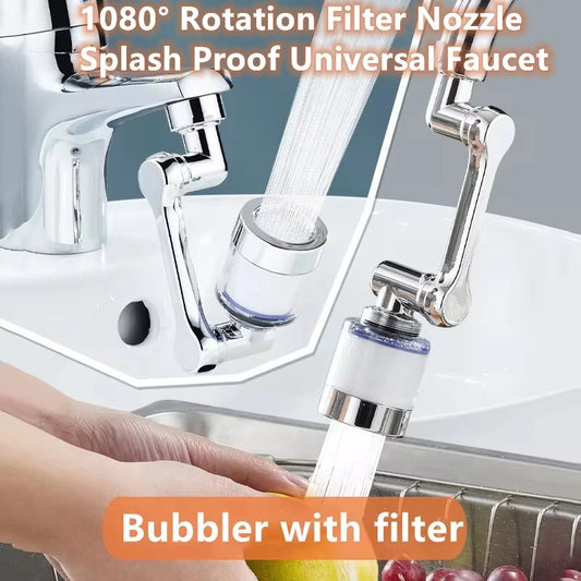 Universal 1080° Rotating Filter Nozzle, Household Kitchen Faucet, Robotic Arm, Splash, F/05 and ET Motors