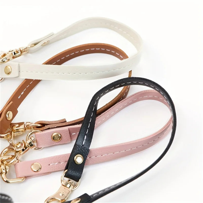 Vintage Leather Glove Holder Strap with Clasp, Leather Towel Holder for Handbag, Hat Strap, Outdoor Camping for Women
