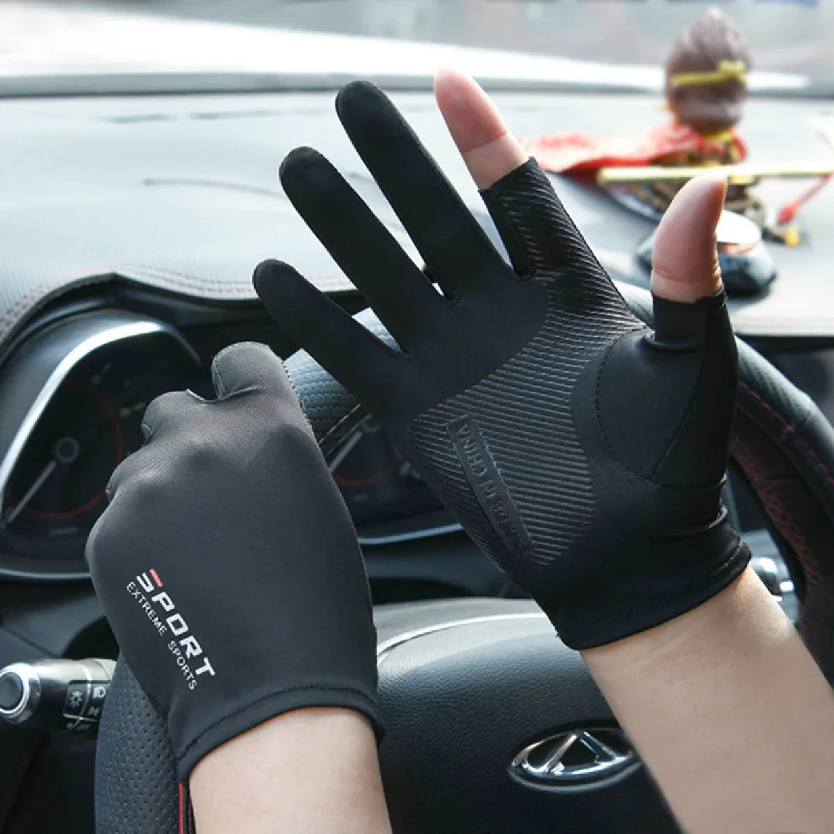 Gants de pêche pour Sport de plein air, 1 paire, écran tactile, équipement de protection fin Anti Uv, gants de course pour moto, antidérapants sur glace, respirants