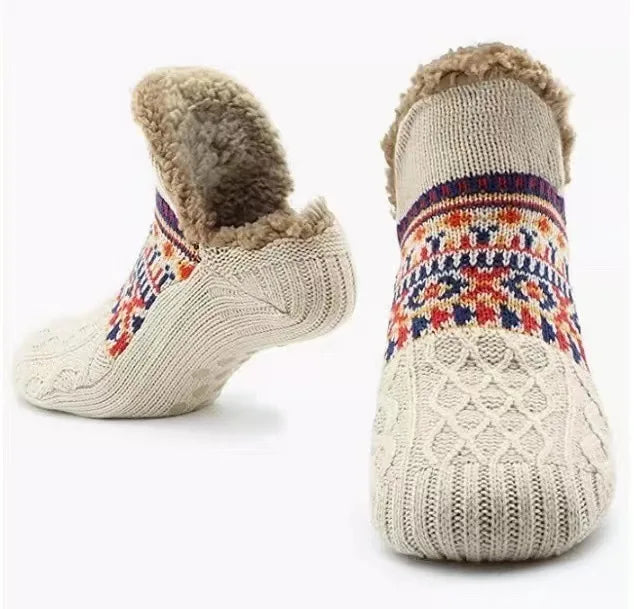 Super Warm Non-Slip Floor Socks for Women and Men, Snow Socks, Sleeping Mat, Slippers, Velvet Boots, Homewear