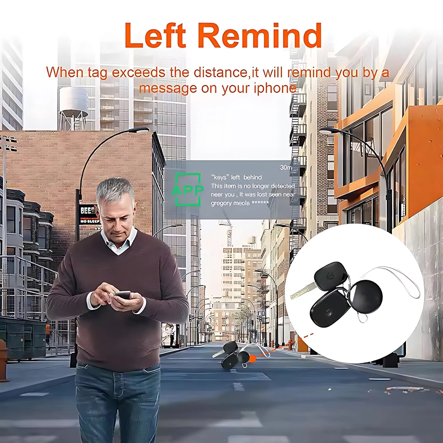 Mini Bluetooth Smart GPS Tracker, works with Find My App iTag, Anti-loss Reminder Device, MFI Rated Locator, Car Key, Kids Pet Finder