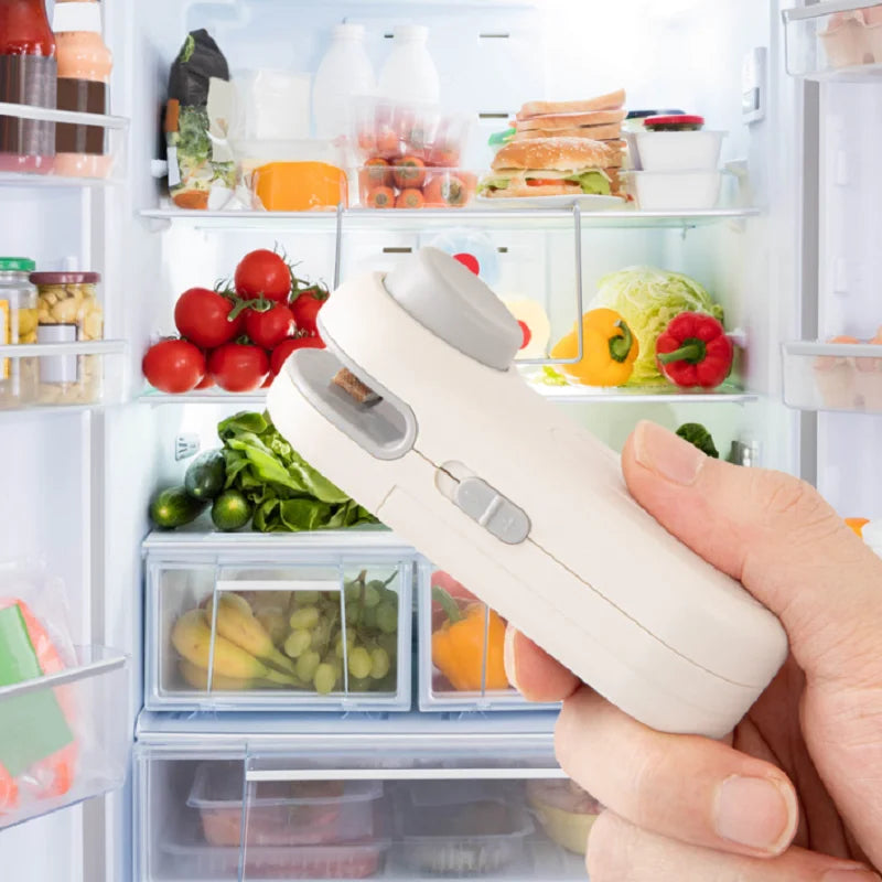 Scelleuse Mini Portable 2 en 1 Scelleuse Thermique pour Snacks Utilisation Domestique Scelleuse Rechargeable Scelleuse Sous Vide Snacks Sac Plastique Scelleuse Thermique