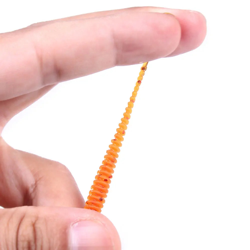 Hengjia 10-50pcs/lot 4.5CM Small Soft Silicone T-Tail Worm Swimbait Lure Fishing Tackle for Carp Black-bass Pike