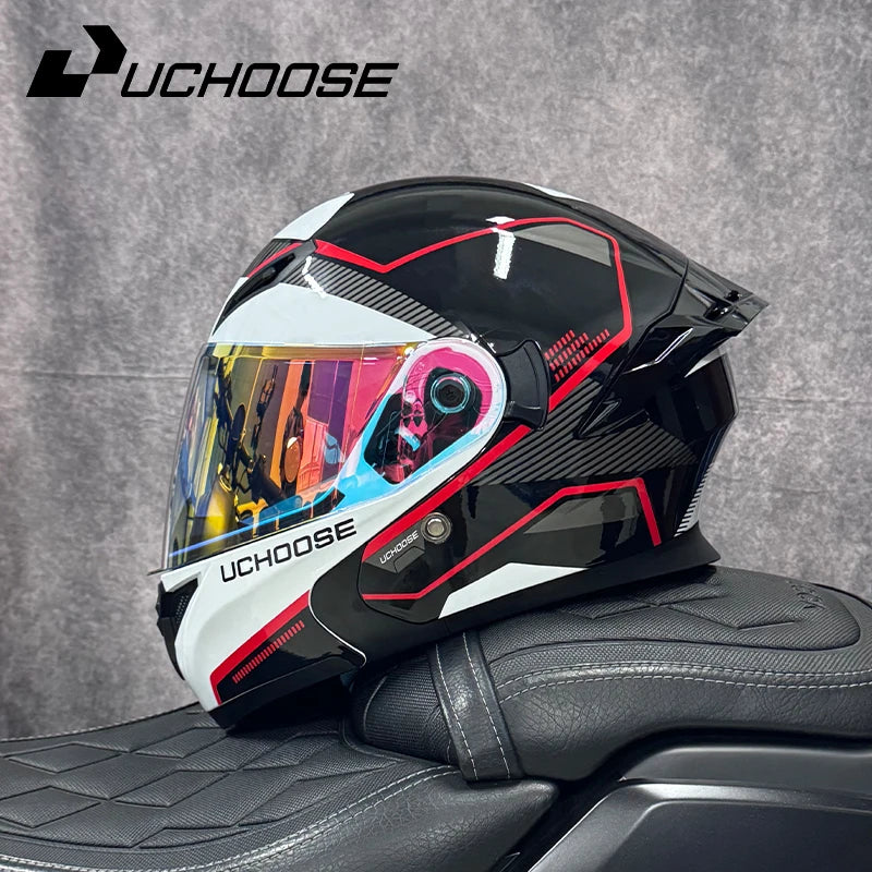 Casque moto quatre saisons Motocross modulaire rabattable — hommes, femmes, tout-terrain