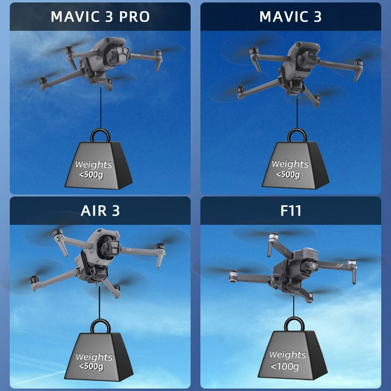 Système Airdrop pour drone — lanceur compatible drones, pêche, sauvetage, cadeau