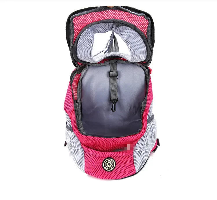 Nouveau chien animal de compagnie sac à dos transporteur sac de voyage avant Pack respirant réglable avec bandes réfléchissantes de sécurité pour la randonnée en plein air chats