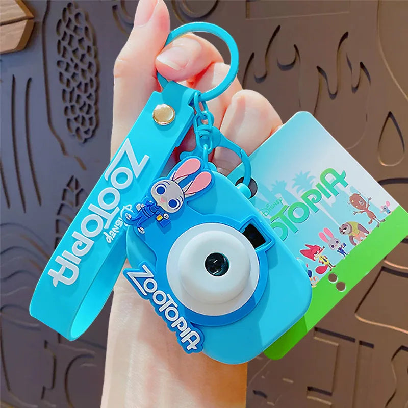 Porte-clés appareil photo jouet créatif pour enfants — pendentif sac à dos, souvenir fête d'anniversaire