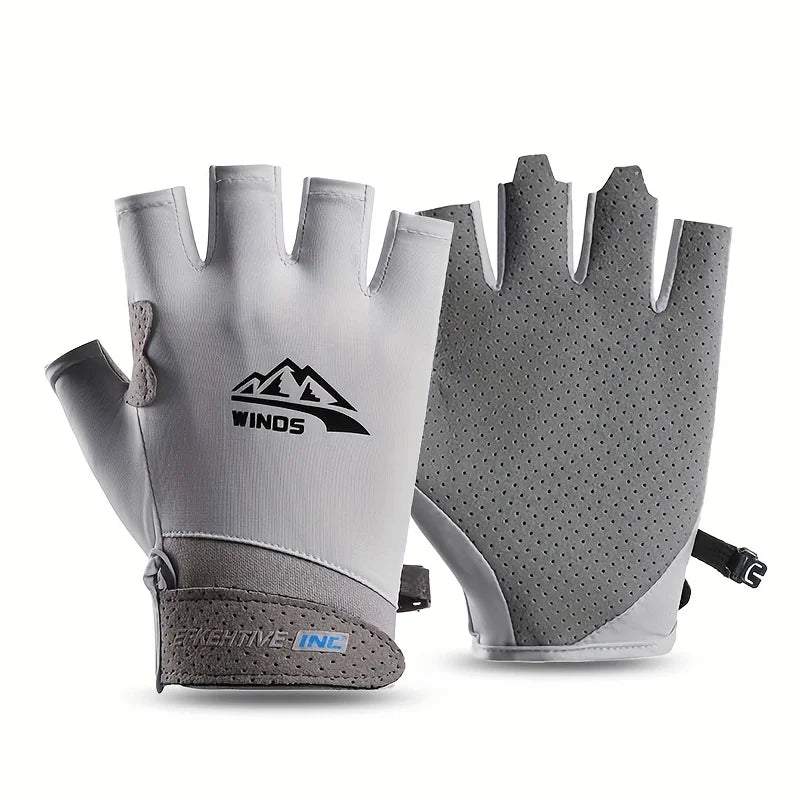 Gants de pêche respirants et légers, à doigts longs ou mi-doigts, optionnels et réutilisables, élastiques et confortables sans être trop serrés