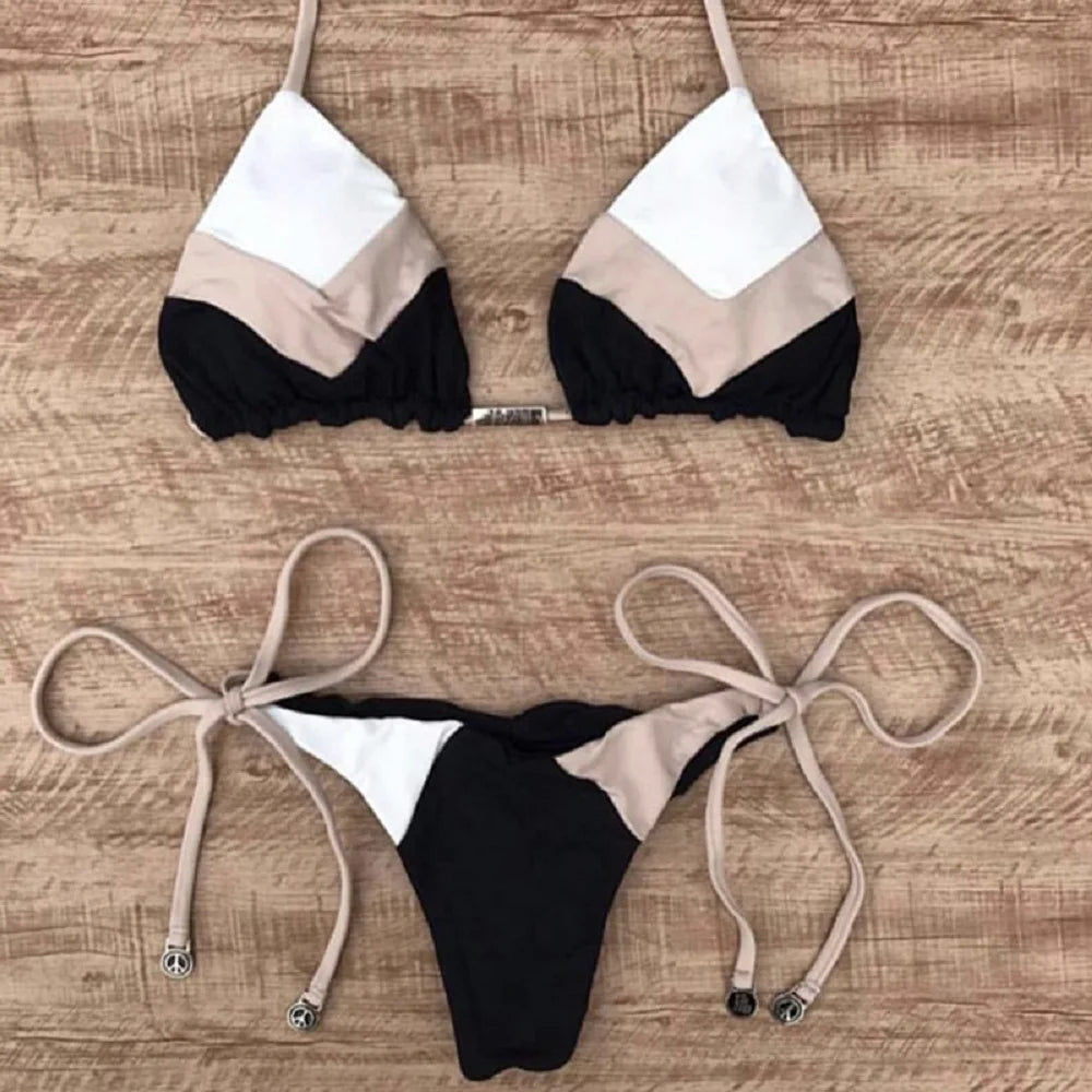2023 Sexy Bikini multicolore maillot de bain femmes maillots de bain Push Up côtelé Bikini ensemble brésilien maillot de bain vêtements de plage baigneur Biquini