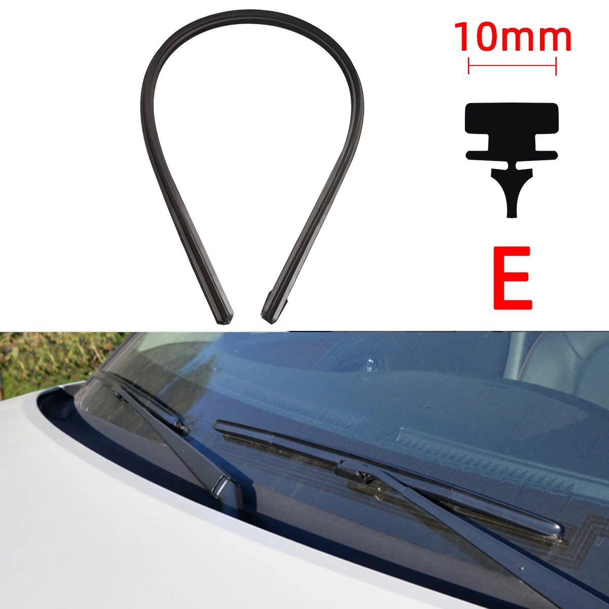 Recharges de balais d'essuie-glace pour voiture, toutes saisons, bandes en caoutchouc naturel, pièces de rechange, tous Types adaptés à 14 à 32 pouces