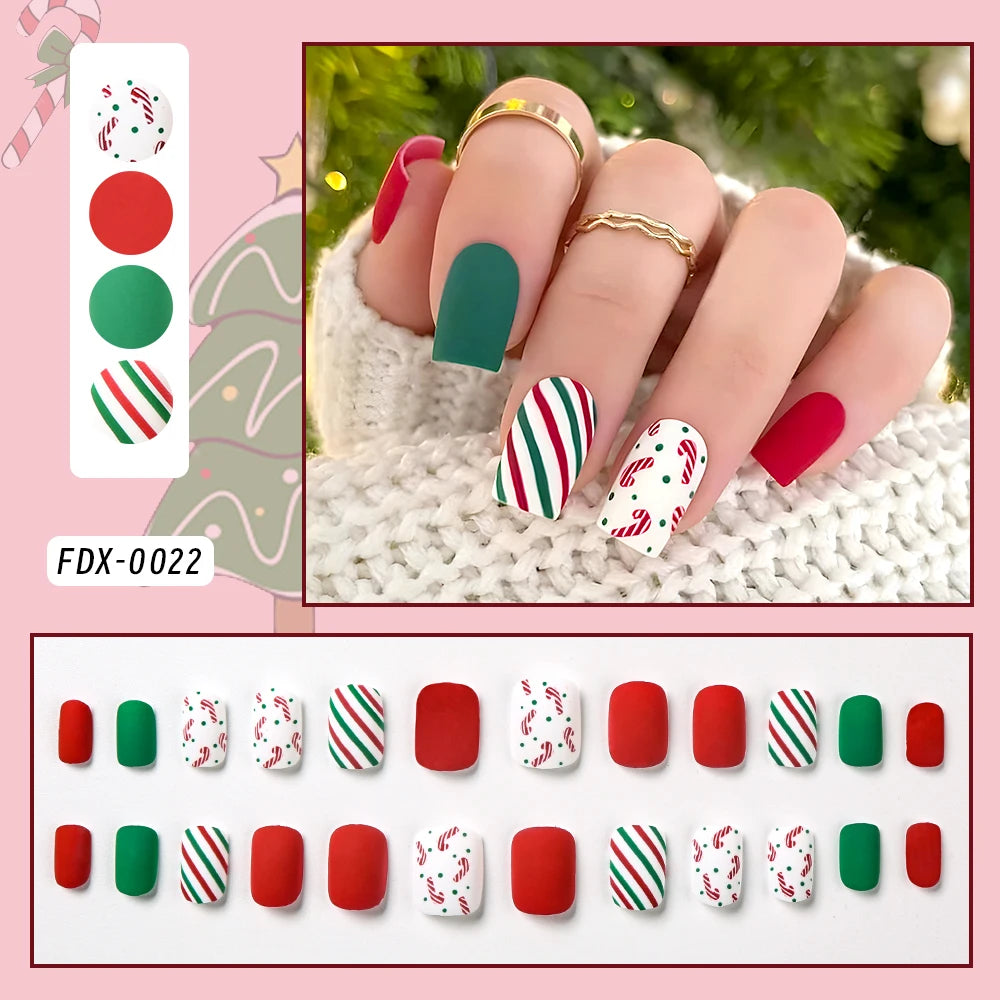 24 pièces/ensemble français rose carré court faux ongles presse sur ongles bord blanc nu rose ongles conseils couverture complète portable pointe française