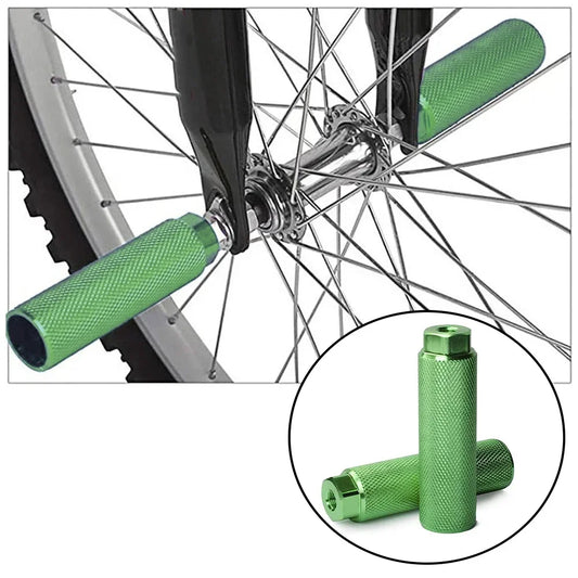 Anti-Skid Aluminum Alloy Bicycle Pegs for BMX, Bike Foot Pegs Fits 3/8 Inch Axles, 1 Pair