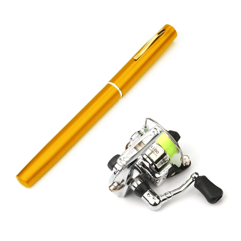 Moulinet de pêche de poche pliable, mini stylo, télescopique, nouveau