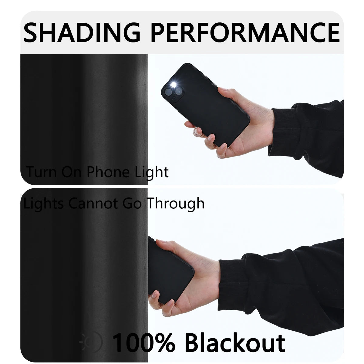 Rideau occultant 100% avec poche pour tringle, rideaux pour salon, chambre à coucher, cuisine, rideau de fenêtre, rideaux dans le salon, 1 pièce
