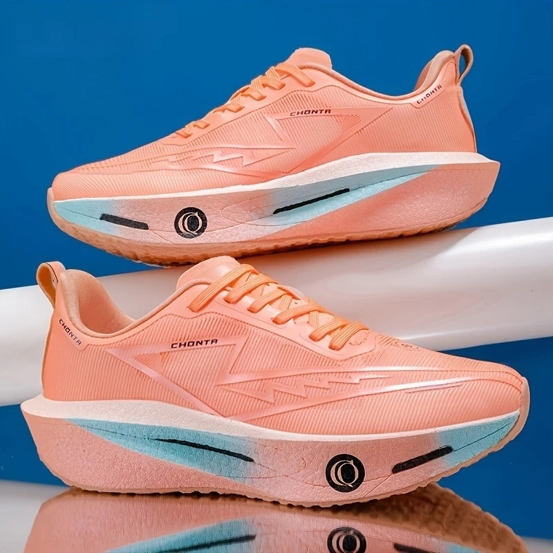 Chaussures de course décontractées et confortables pour hommes - Tige en tissu respirant, antidérapantes, résistantes à l'usure, semelle absorbant les chocs, chaussures de course décontractées à lacets à bout rond, a