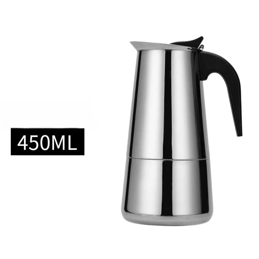 Stainless Steel Moka Pots, Espresso Coffee Maker, Teapot, Latte Coffee, Portable Coffee Maker for Camping and Home