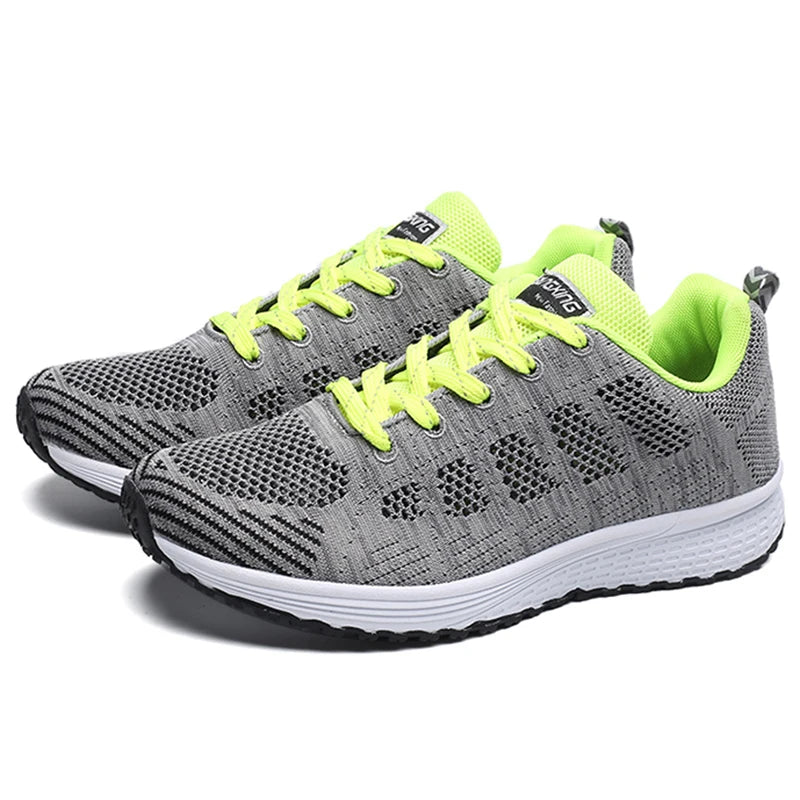 Baskets Femme Mode à Lacets — Sport Respirantes Tennis