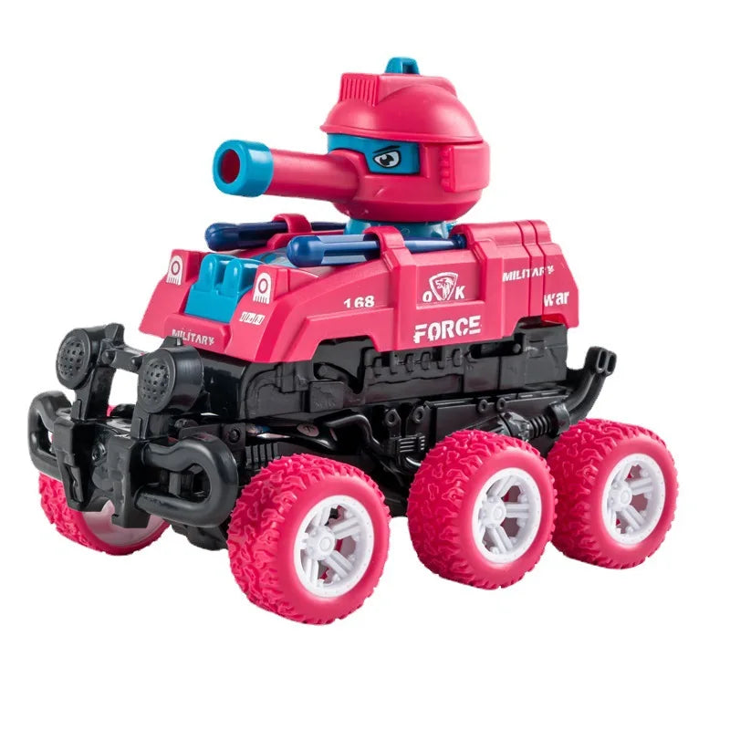 Voiture Inertie 6 Roues Tout-Terrain Déformation — Modèle Lancement Collision Garçons