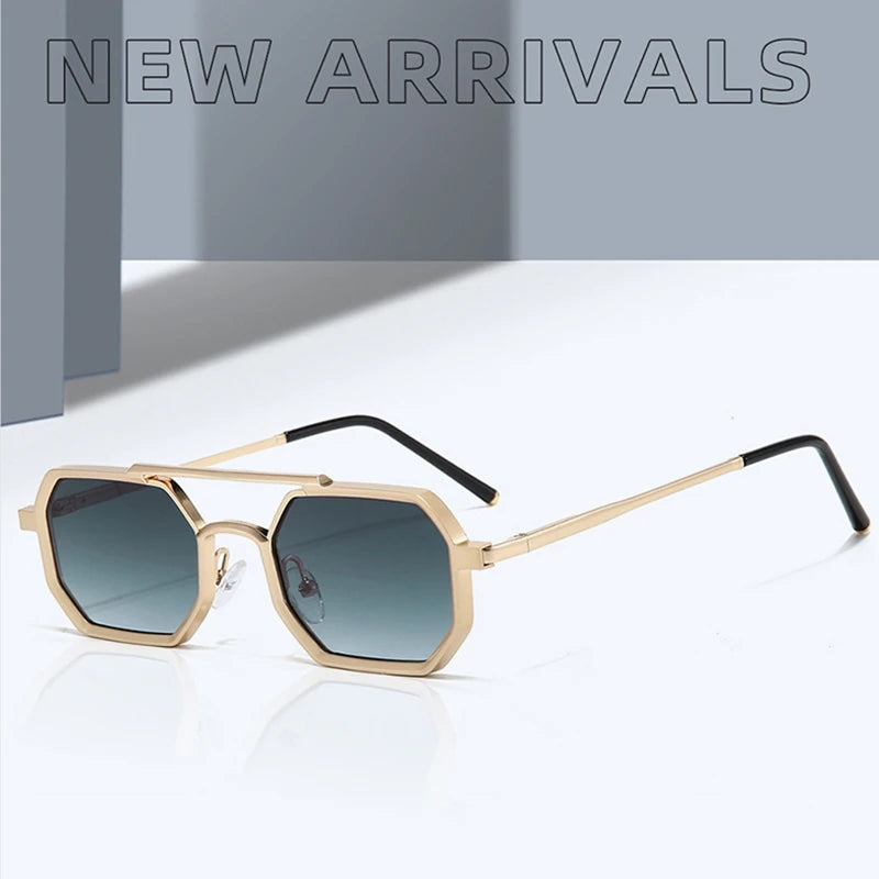 Gafas de sol cuadradas nuevas para hombre, estilo Steampunk Vintage, gafas de sol de lujo a la moda para mujer, gafas de sol para hombre, gafas de sol para mujer