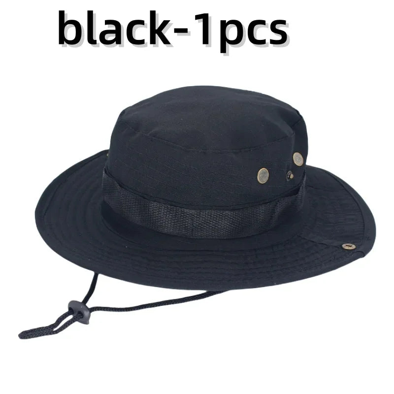 Chapeau de soleil pour hommes et femmes, casquette de Camouflage, pour Sports de plein air, seau, pêche, randonnée, chasse, 60CM