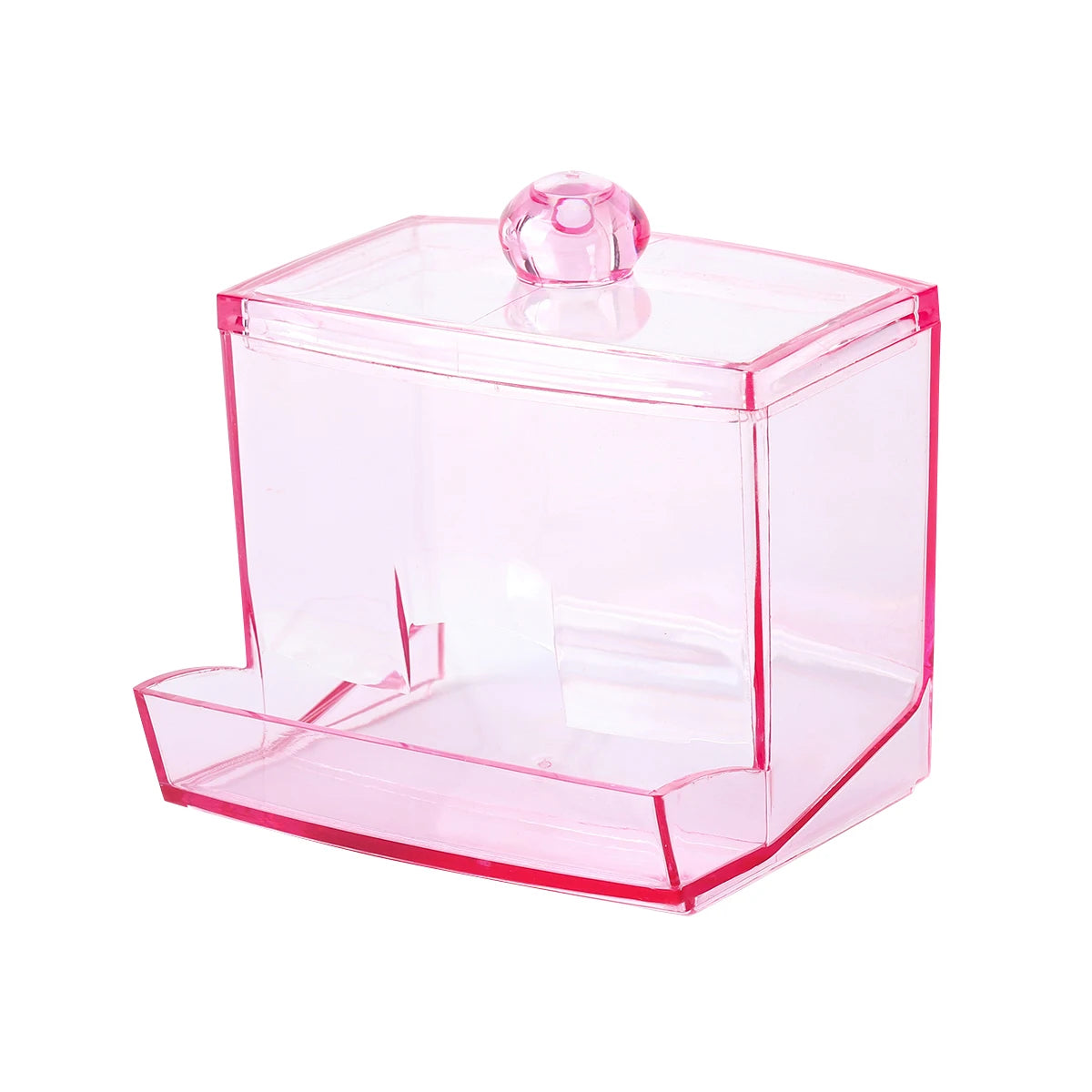 Qtip Holder Dispenser with Lid, 10 Oz Bathroom Storage Organizer Jar for Cotton Balls, Cotton Swabs, Bath Salts, Vanity Canisters