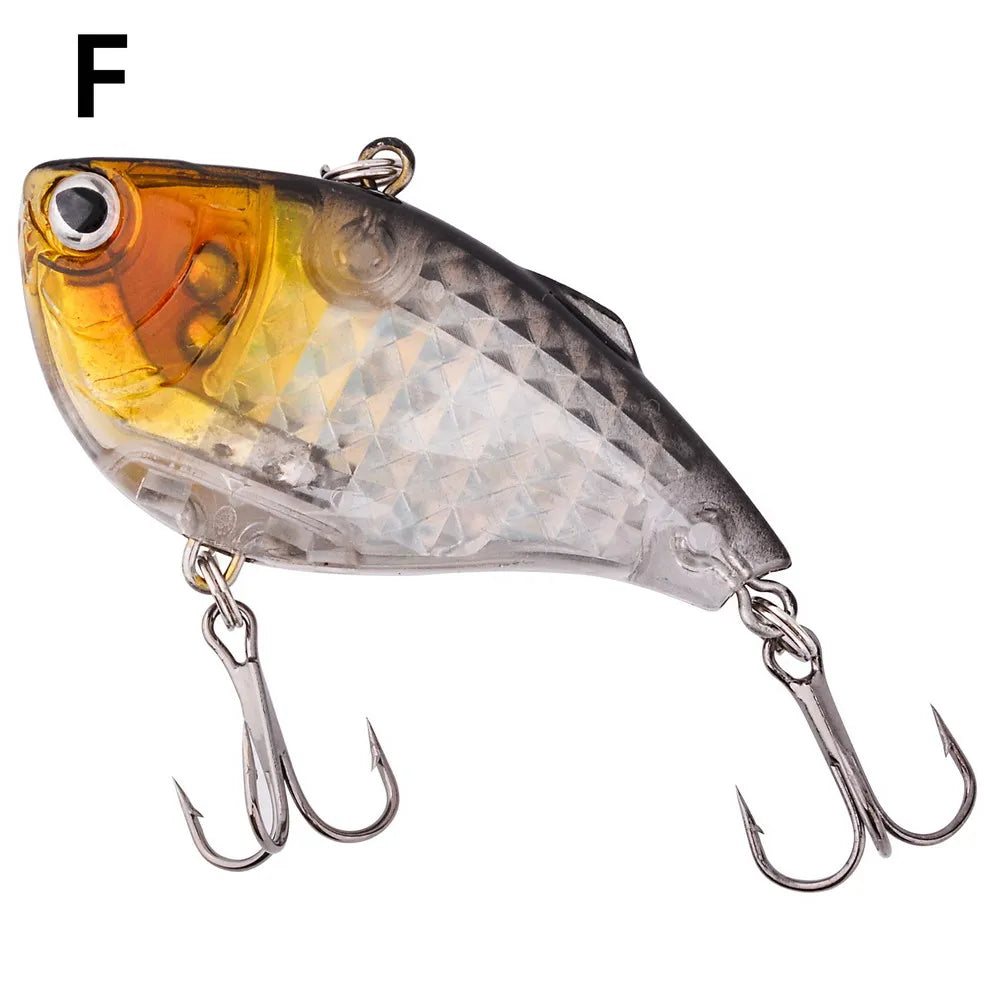 Aorace 1 PC VIB leurres de pêche 15g 6 cm appât dur artificiel coulant manivelle Wobber matériel de pêche avec hameçons triples