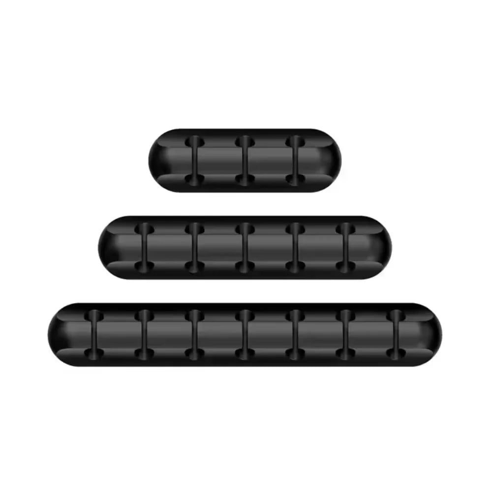 Organizador de cables de silicona, enrollador de cable USB, clips de gestión autoadhesivos para ratón, teclado, auriculares para iPhone Huawei