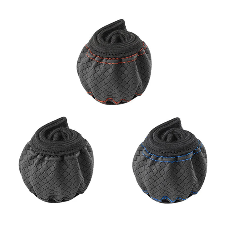 SEAMETAL Funda de volante antideslizante transpirable de 37-39 CM, funda de dirección universal, protector de volante de cuero de microfibra