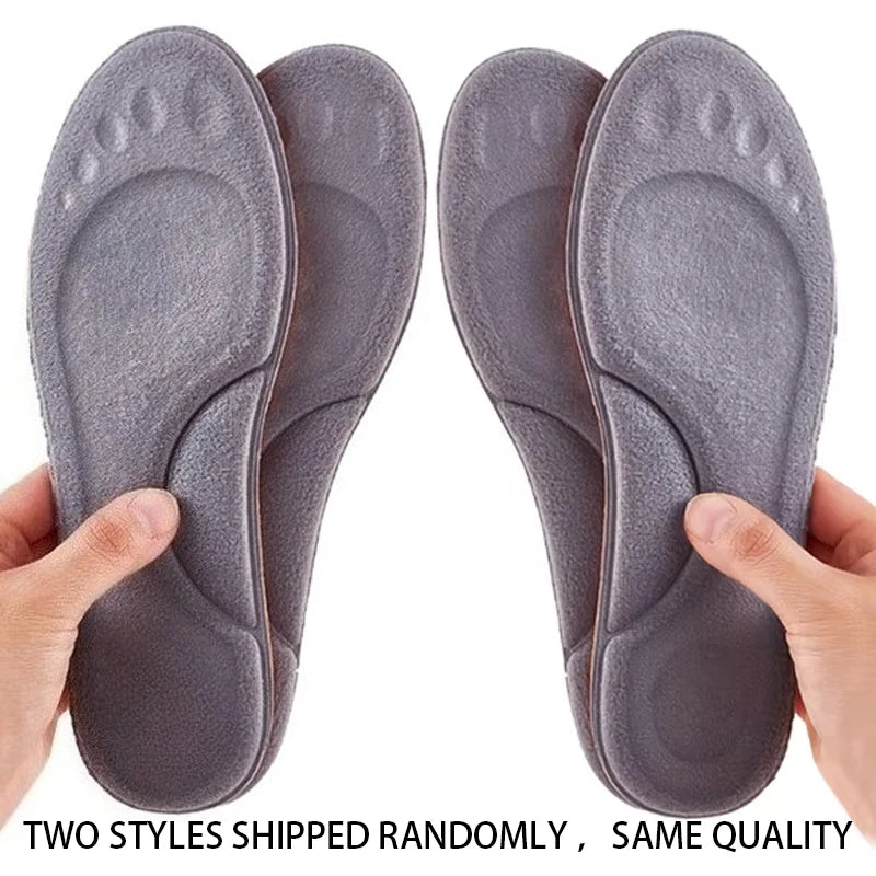 Super soft latex sports shoe insoles, 4D massage warm pile inner offer, running basket, arch support, Orth4WD