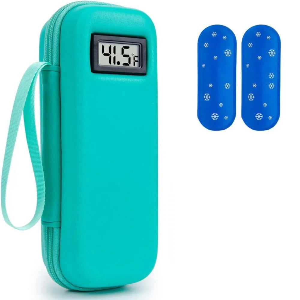 Étui de voyage pour refroidisseur d'insuline, sac de refroidissement étanche avec affichage de thermomètre, sac de rangement de médicaments pour diabétiques