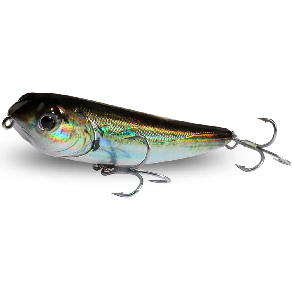 Marcher le chien Topwater leurre de pêche 15g 11 cm flottant crayon appât 3D Swimbait crochet Popper Pesca Wobbler vairon équipement manivelle