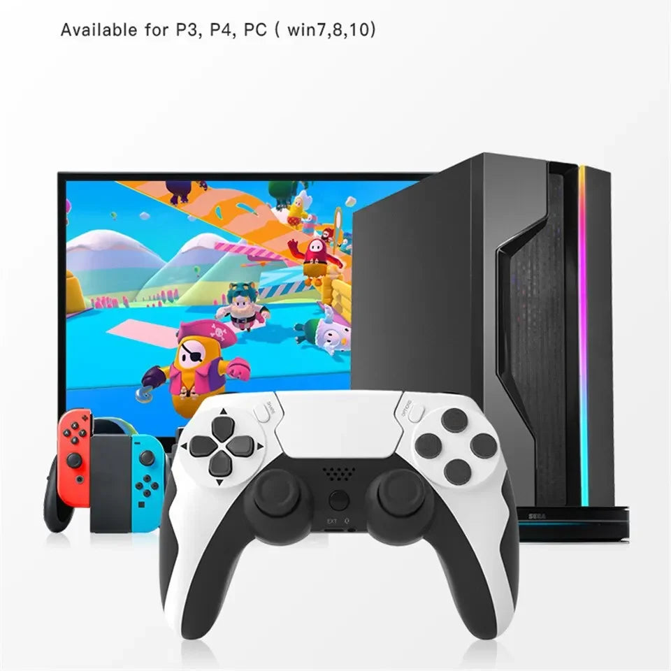 GAMINAlbanP48-Mando de juego inalámbrico con giroscopio de seis ejes, mando de juego para PS4, consola PS3, Win 7, 8, 10, vibración de PC Joystick