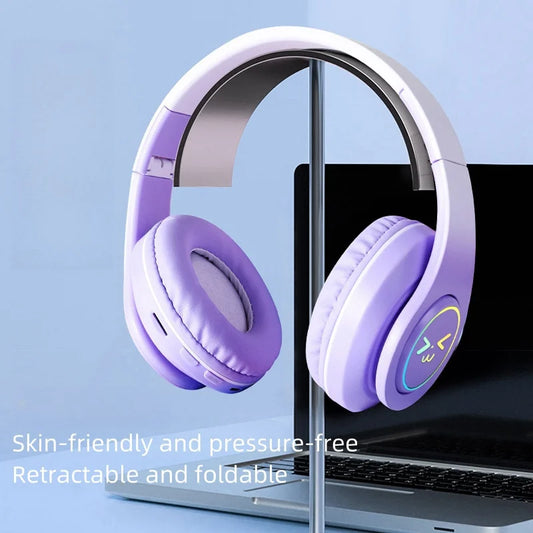 Original Wireless Bluetooth Headset for Computer, Noise Reduction Gaming Headset, Smiling Face Diving Hearing RGB, Gamer Girl Bass Out