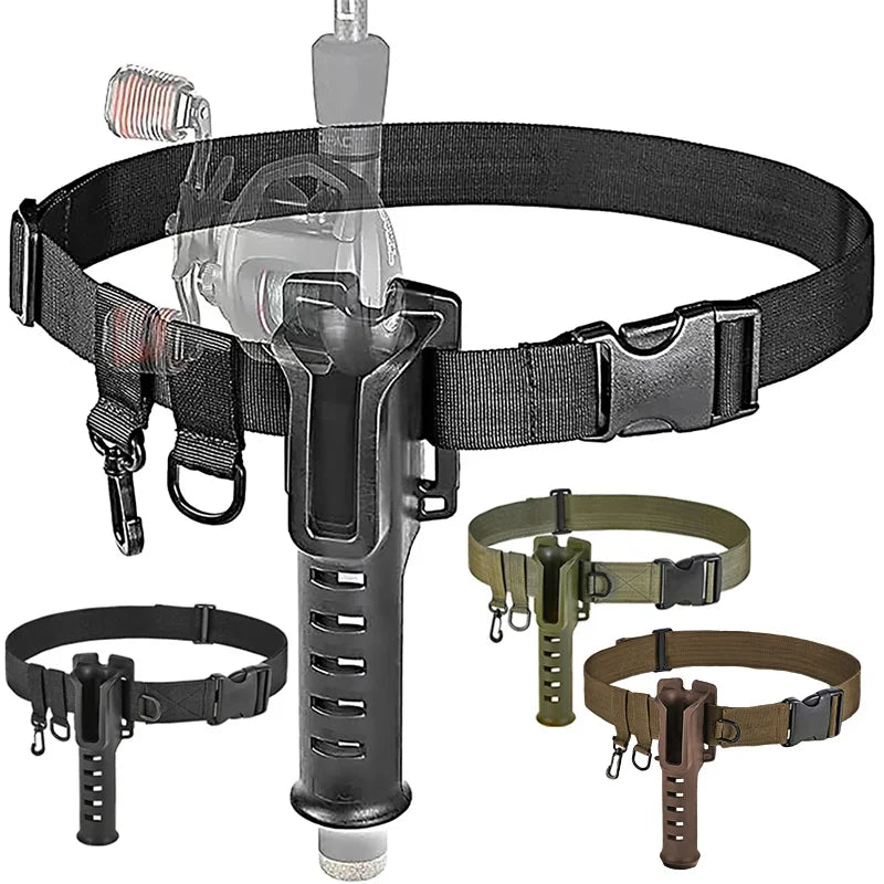 Ceinture de pataugeoire de pêche, support de canne à pêche réglable, ceinture de taille pour filature et coulée, accessoires d'équipement de pêche à la mouche