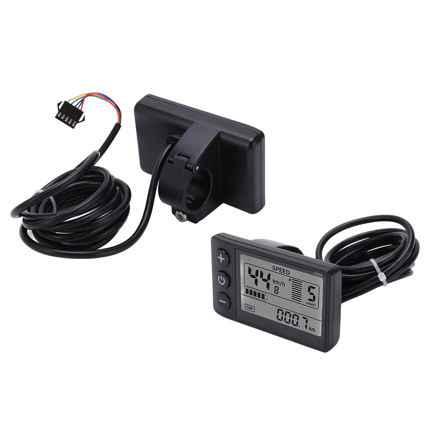 LCD Display Control Panel for Electric Scooter with Plug, E-bike LCD Display Meter, New, S866, 24V, 36V, 48V