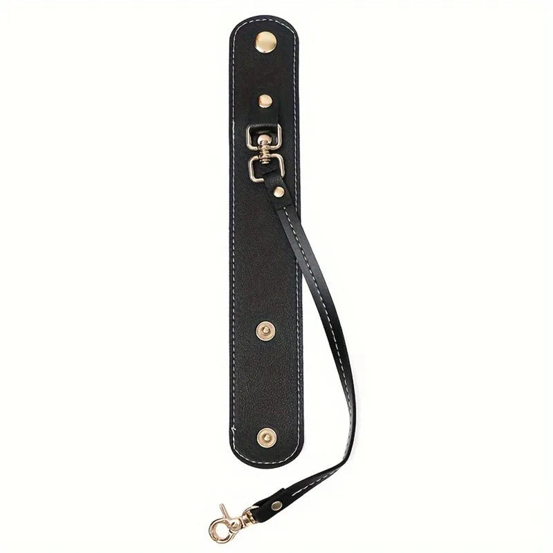 Vintage Leather Glove Holder Strap with Clasp, Leather Towel Holder for Handbag, Hat Strap, Outdoor Camping for Women