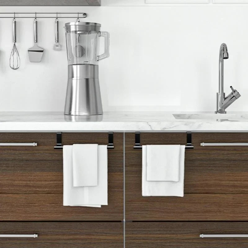 Porte-Serviettes sur Armoire Sans Poinçon — Organisateur Salle de Bain & Cuisine