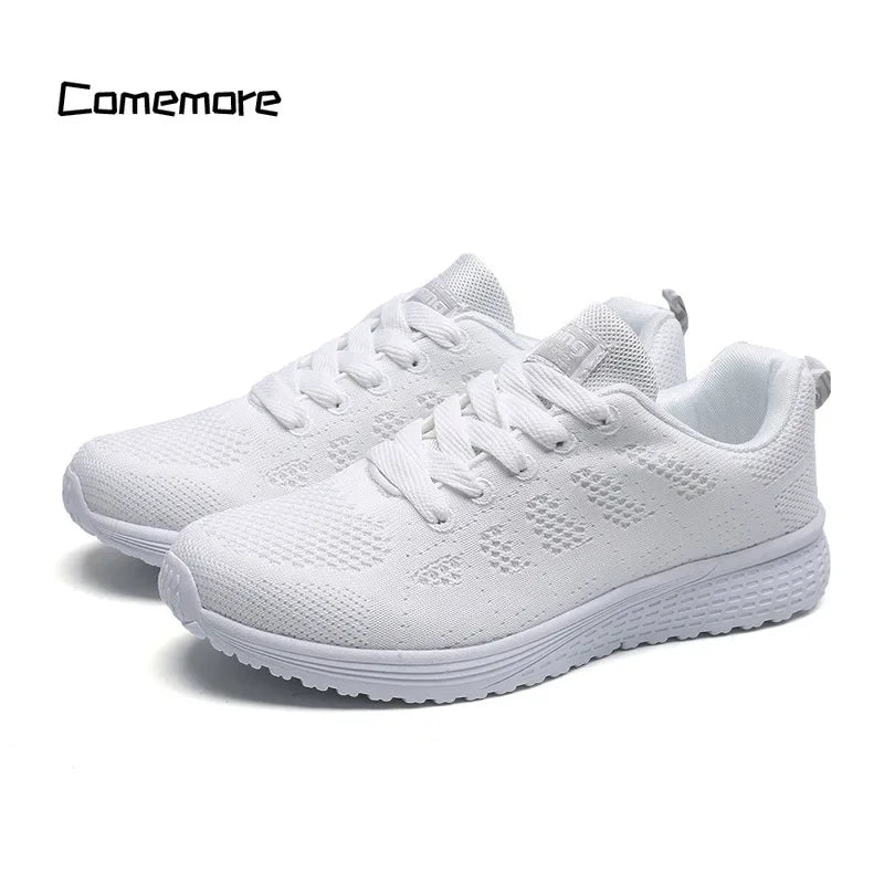 Zapatillas de mujer, zapatillas de moda para mujer, zapatillas deportivas para mujer, zapatos de diseñador, zapatos de mujer blancos, zapatos planos casuales para mujer, zapatillas deportivas
