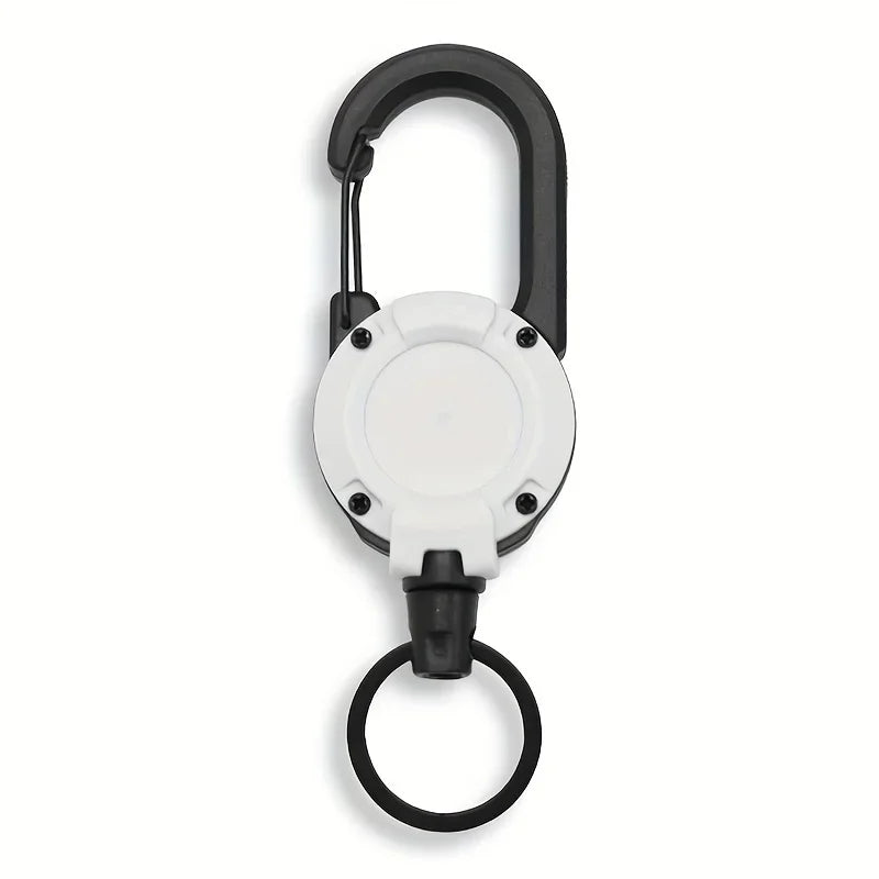 Llaveros retráctiles extensibles, carretes de insignia, clip resistente con mosquetón, para hombres, bolsas de exterior, 1/2/4 piezas