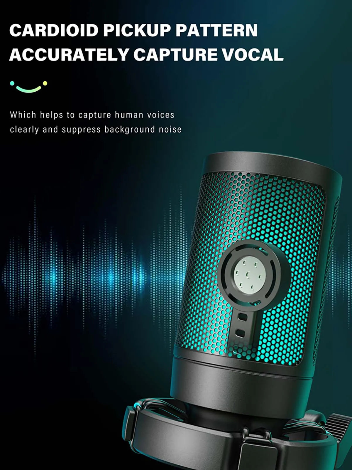 FIFINE AmpliGame A2 — Microphone USB Gaming RGB Sourdine Tactile Trépied PC & PS4/5
