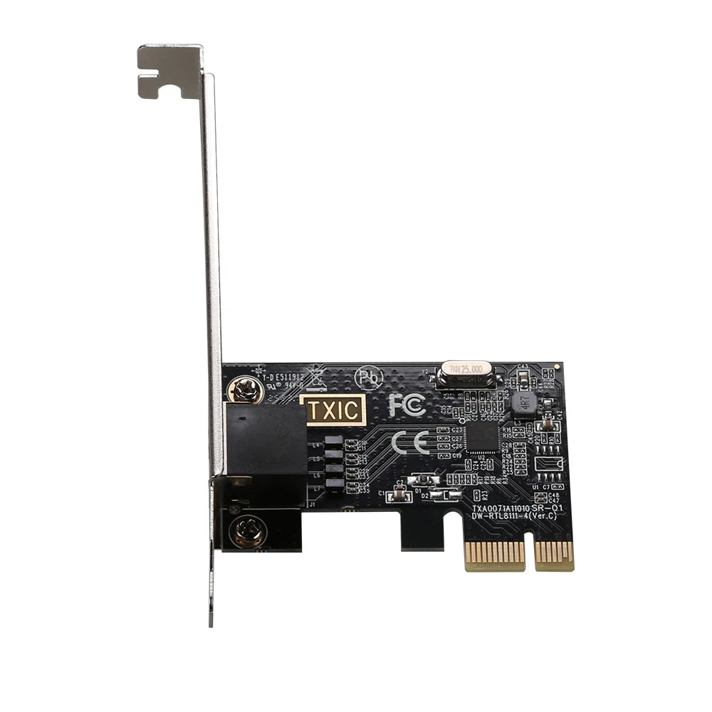 Carte réseau PCIE vers RJ45 1000Mbps, convertisseur PCI Express RJ45 10/100/1000Mbps, adaptateur Gigabit éthérent LAN PCIe pour ordinateur de bureau