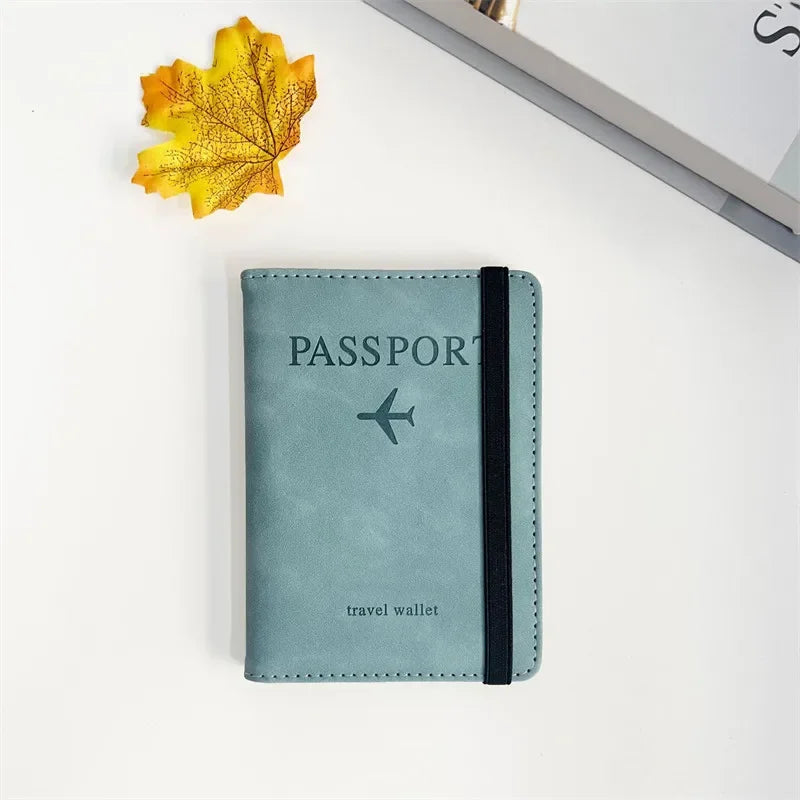 Porte-Passeport RFID Cuir Voyage — Multi-Fonction ID Carte Bancaire Homme Femme