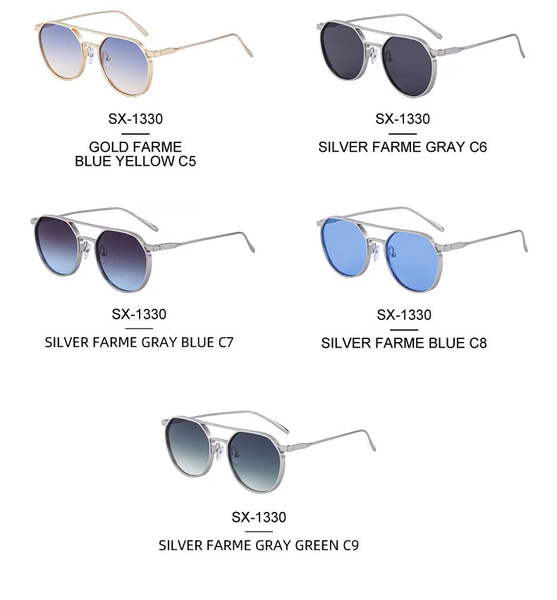 Lunettes de soleil ovales vintage pour hommes — livraison directe, nouveau