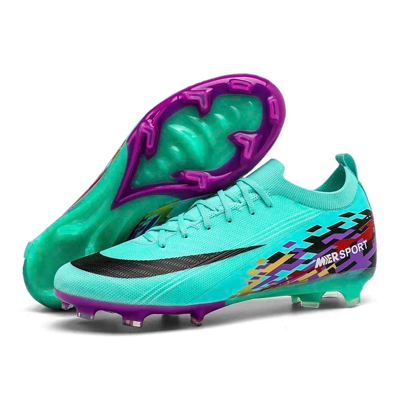 qztzx Chaussures de Football SG Homme Cuir Verni Basses Imperméables — Professionnel, Pelouse EU 32–48