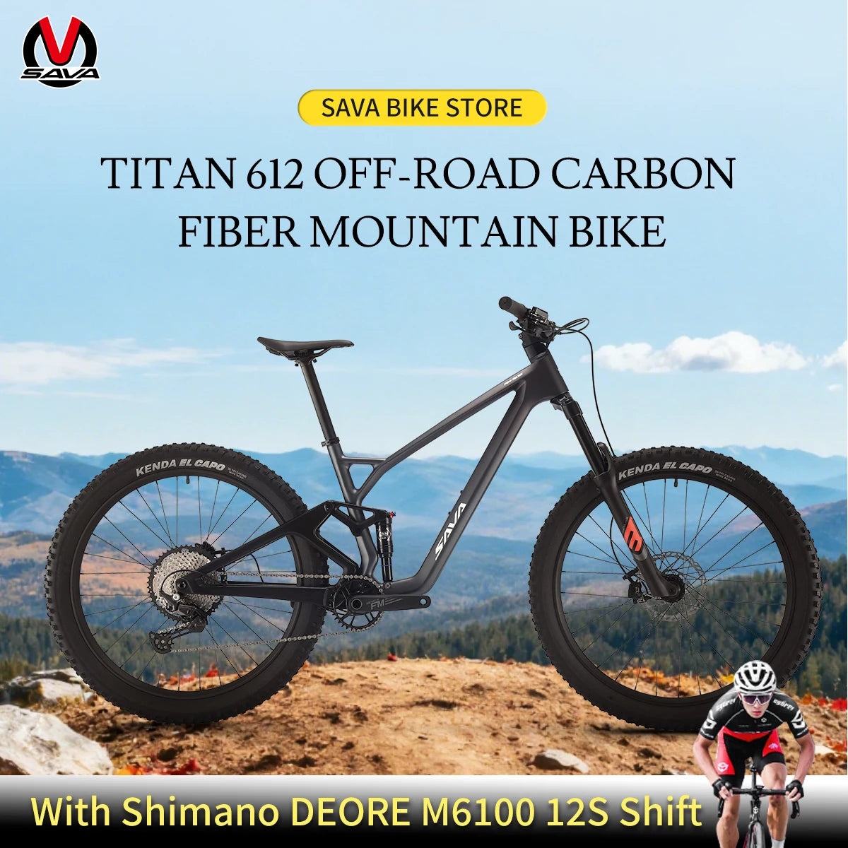 VTT Fibre de Carbone 27,5 Pouces 12 Vitesses — Plein Choc Kit Transmission